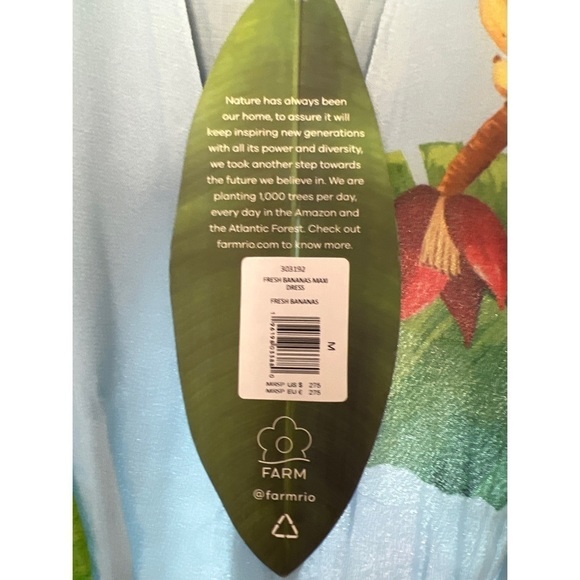 FARM Rio Green and Blue Ruffled Maxi Sundress - Picture 6 of 6